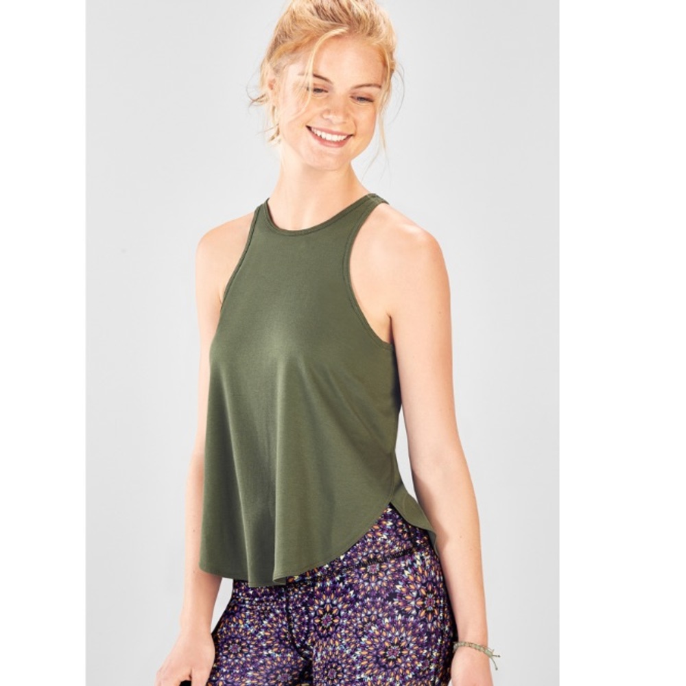 {NWT} Fabletics Olivia Draped Muscle Tank